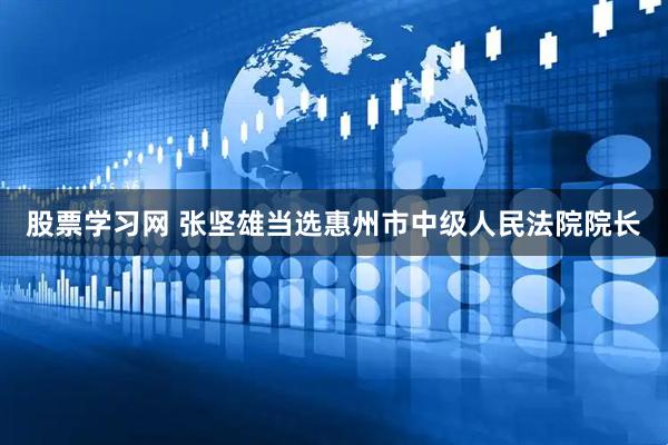 股票学习网 张坚雄当选惠州市中级人民法院院长