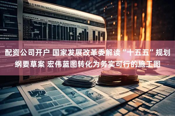 配资公司开户 国家发展改革委解读“十五五”规划纲要草案 宏伟蓝图转化为务实可行的施工图